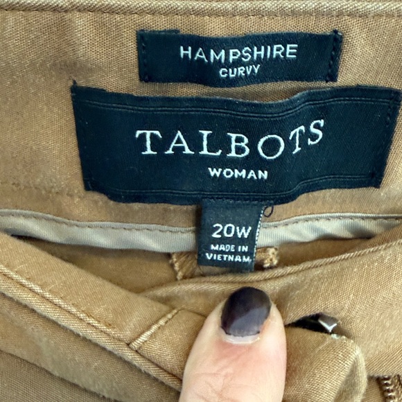 Talbots Hampshire Curvy Brown Pants - Picture 2 of 4